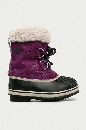 Sorel otroške snežke Childrens Yoot Pac - vijolična. Zimski čevlji iz kolekcije Sorel. Podloženi model izdelan iz kombinacije tekstilnega in sintetičnega materiala.