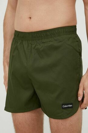 Kratke hlače za kopanje Calvin Klein zelena barva - zelena. Kopalne kratke hlače iz kolekcije Calvin Klein. Model izdelan iz lahke tkanine.