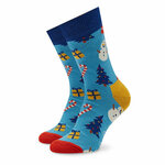 Otroške visoke nogavice Happy Socks KBIO01-6300 Modra
