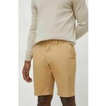 Kratke hlače Tommy Hilfiger moški, bež barva - bež. Kratke hlače iz kolekcije Tommy Hilfiger. Model izdelan iz gladke tkanine. Model iz zračne tkanine z visoko vsebnostjo bombaža.