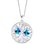 Preciosa Srebrna ogrlica s kristali Drevo življenja 6072 46 (veriga, obesek) srebro 925/1000