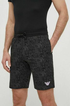 Bombažne kratke hlače Emporio Armani Underwear črna barva