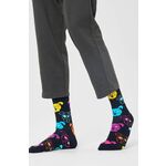 Nogavice Happy Socks moške, črna barva - črna. Visoke nogavice iz kolekcije Happy Socks. Model izdelan iz elastičnega, vzorčastega materiala.