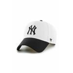 Kapa s šiltom 47 brand MLB New York Yankees bela barva, B-SUMTT17WBP-WH - bela. Kapa s šiltom vrste baseball iz kolekcije 47 brand. Model izdelan iz tkanine z nalepko.