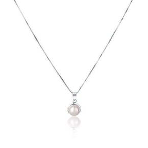 JwL Luxury Pearls Nežna ogrlica s pravim belim biserom JL0676 (verižica