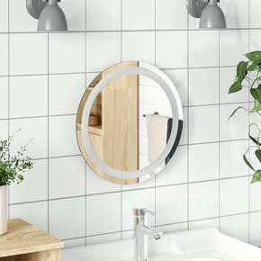 VidaXL LED kopalniško ogledalo 40 cm okroglo