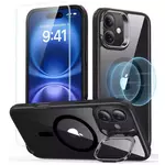 Ovitek ESR CLASSIC HYBRID KICKSTAND HALOLOCK MAGSAFE & TEMPERED GLASS IPHONE 16 PLUS CLEAR/BLACK (4894240243688)