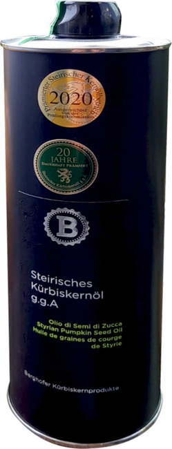 Berghofer Farmery Štajersko bučno olje v pločevinki - 1.000 ml