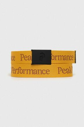 Pas Peak Performance rumena barva - rumena. Pas iz kolekcije Peak Performance. Model izdelan iz tekstilnega materiala.