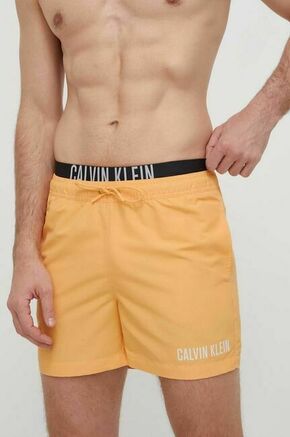 Kopalne kratke hlače Calvin Klein oranžna barva - oranžna. Kopalne kratke hlače iz kolekcije Calvin Klein
