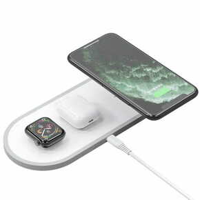 DUDAO A11 brezžični polnilnik 3in1 na AirPods / Apple Watch / smartphone