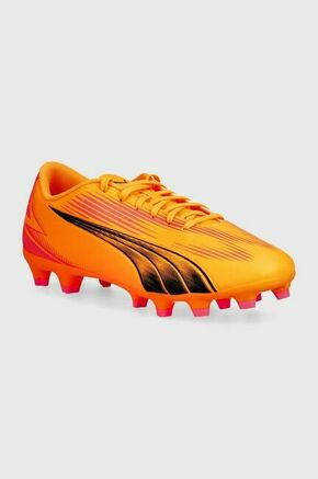 Nogometni čevlji Puma korki Ultra Play oranžna barva