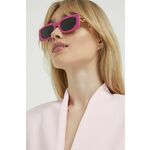 Sončna očala Chiara Ferragni ženski, roza barva - roza. Sončna očala iz kolekcije Chiara Ferragni. Model z enobarvnimi stekli in okvirji iz kombinacije umetne snovi in kovine. Ima filter UV 400.