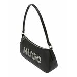 Torbica HUGO črna barva - črna. Majhna torbica iz kolekcije HUGO. Model na zapenjanje, izdelan iz ekološkega usnja.