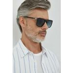 Sončna očala Persol moški, črna barva - črna. Sončna očala iz kolekcije Persol. Model z enobarvnimi stekli in okvirji iz plastike. Ima filter UV 400.