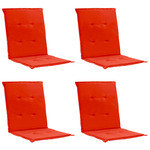 vidaXL Blazine za vrtne stole 4 kosi rdeče 100x50x3 cm