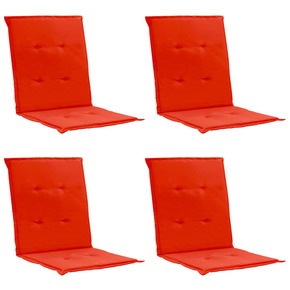 VidaXL Blazine za vrtne stole 4 kosi rdeče 100x50x3 cm