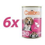 Calibra Premium konzerva za pse, teletina in puran v omaki, 6 x 1240 g