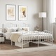 vidaXL Kovinski posteljni okvir z vzglavjem in vznožjem&nbsp;bel 140x200 cm