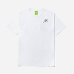 Bombažna kratka majica HUF bela barva - bela. Kratka majica iz kolekcije HUF. Model izdelan iz tanke, rahlo elastične pletenine.