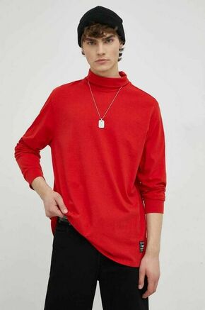 Bombažna majica z dolgimi rokavi Levi's rdeča barva - rdeča. Majica z dolgimi rokavi iz kolekcije Levi's. Model izdelan iz tanke
