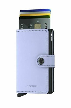 Secrid usnjena denarnica - vijolična. Mala denarnica iz kolekcije Secrid. Model izdelan iz kombinacije naravnega usnja in kovine.