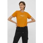 Bombažna kratka majica Pepe Jeans Wendys oranžna barva - oranžna. Kratka majica iz kolekcije Pepe Jeans, izdelana iz tanke, elastične pletenine. Model iz zračne bombažne tkanine.
