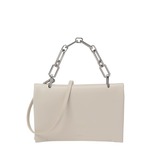 Usnjena torbica AllSaints Yua bela barva - bela. Majhna torbica iz kolekcije AllSaints. Model na zapenjanje, izdelan iz naravnega usnja.
