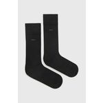 Nogavice BOSS moški, črna barva - črna. Visoke nogavice iz kolekcije BOSS. Model izdelan iz enobarvnega materiala.