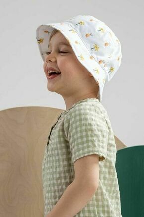 Otroški bombažni klobuk Jamiks KINSLEY rumena barva - rumena. Otroški klobuk iz kolekcije Jamiks. Model z ozkim robom