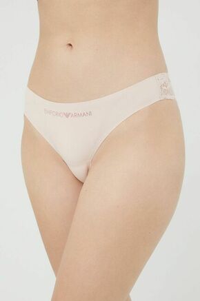 Brazilke Emporio Armani Underwear roza barva - roza. Brazilke iz kolekcije Emporio Armani Underwear. Model izdelan iz udobne pletenine.