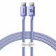 BASEUS Crystal Shine kabel USB-C / USB-C 5A 100W 1.2m, vijolična