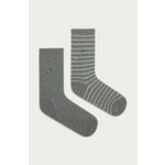 Tommy Hilfiger nogavice (2-pack) - siva. Dolge nogavice iz zbirke Tommy Hilfiger. Model iz elastičnega materiala. Vključena sta dva para