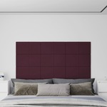 shumee Stenski paneli 12 kosov vijolični 60x30 cm blago 2,16 m²