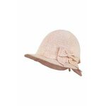 Otroški klobuk Jamiks GRETHE roza barva - roza. Otroški klobuk iz kolekcije Jamiks. Model z ozkim robom, izdelan iz vzorčastega materiala.