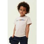 Otroška bombažna kratka majica Liewood Sixten Placement Shortsleeve T-shirt bež barva - bež. Otroška kratka majica iz kolekcije Liewood. Model izdelan iz tanke, rahlo elastične pletenine.