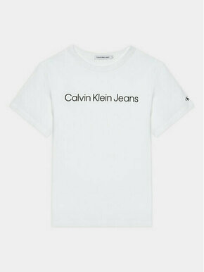 Calvin Klein Jeans Majica IU0IU00599 D Bela Regular Fit