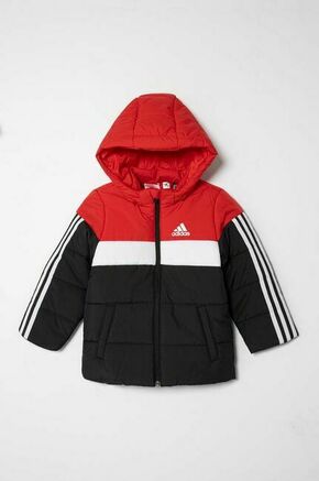 Otroška jakna adidas rdeča barva - rdeča. Otroški jakna iz kolekcije adidas. Podložen model