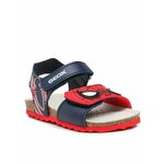 Otroški sandali Geox x Marvel rdeča barva - rdeča. Otroški sandali iz kolekcije Geox. Model izdelan iz ekološkega usnja. Lahek in udoben model, idealen za vsakodnevno nošenje.