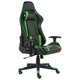 shumee Vrtljiv gaming stol zelen PVC