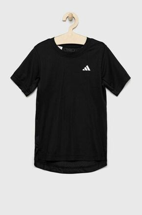 Otroška kratka majica adidas Performance črna barva - črna. Otroški kratka majica iz kolekcije adidas Performance. Model izdelan iz enobarvne pletenine.