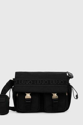 Torbica Liu Jo črna barva - črna. Srednje velika torbica iz kolekcije Liu Jo. Model na zapenjanje