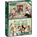 Jumbo FALCON Puzzle Živali v hiši 2x1000 kosov