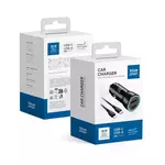 Blue Star BLUE STAR avtomobilski polnilec 3A 25W tipa C + USB A + kabel tipa C do Lightning PD QC3.0 AFC PPS črn