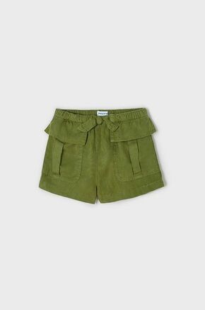 Mayoral otroške kratke hlače - zelena. Otroške kratke hlače iz kolekcije Mayoral. Model narejen iz tkanina.