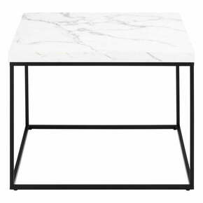 Bela mizica z mizno ploščo v marmornem dekorju 60x60 cm Barossa – Actona