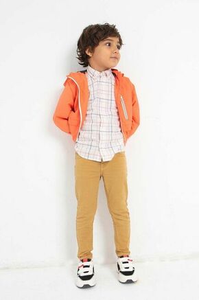 Otroška jakna Mayoral oranžna barva - oranžna. Otroška Jakna iz kolekcije Mayoral. Nepodloženi model izdelan iz enobarvne tkanine.