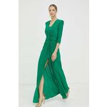 Obleka Liu Jo zelena barva - zelena. Obleka iz kolekcije Liu Jo. Model izdelan iz elastične pletenine. Model iz izjemno udobne tkanine z visoko vsebnostjo viskoze.