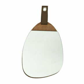Greatstore Ovalno ogledalo iz lesa Pagaj