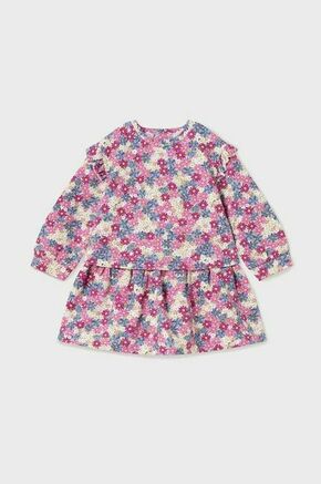 Obleka za dojenčka Mayoral vijolična barva - vijolična. Obleka za dojenčke iz kolekcije Mayoral. Ohlapen model